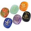mookaitedecor Chakra Stones Set Engraved Polished Reiki Chakras Healing Stones