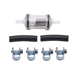 Parking Heater Filter Assy with Metal Mesh Filter Element with Clamps & Hoses, Metal Mesh Filter with Clamps and Hoses Compatible with Webasto Eberspacher Diesel Parking Heater