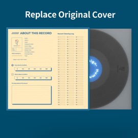 HumminGuru 12 Inch Album Jackets, 400GSM Cardboard Vinyl Record Jacket, Blank Cardboard Jacket for Replacing Album Cover & Record Cover, Heavy LP Vinyl Covers 5LB/25Pack (Record Jackets, 12")
