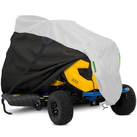 DURCOVER Cubierta impermeable para tractor de césped, tela Oxford resistente, fundas para cortacésped para cubiertas de hasta 54 pulgadas, funda para cortacésped de ajuste universal con bolsa de almacenamiento de 72 pulgadas de largo x 54 pulgadas de anc