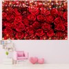 Red Rose Valentine's Day Banner Backdrop, Valentine's Day Party Decorations,