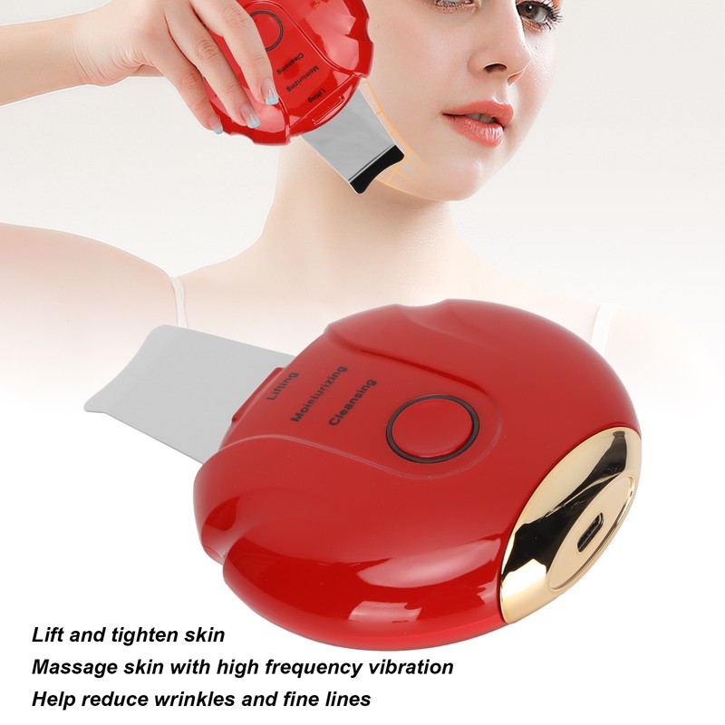 Ultrasonic Skin Scrubber Spatula Blackhead Removal Pore Cleaning Skin Lifting