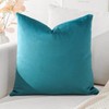 Artscope Luxury Velvet Cushion Covers Decorative Square Pillowcases Soft Solid Cushion Cases for Couch Sofa Bedroom Home Decor 50x50cm Teal