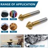 Aracombie 6 Pack 3 Flute 90 Degree Countersink Drill Bit