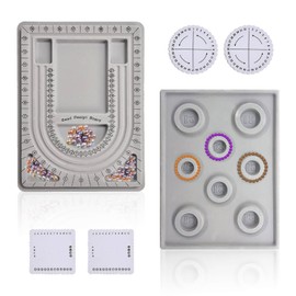 Pack of 2 Bead Board for Bracelets, Necklace and Bracelet, Design Board Bracelet, Design Plate for Beads, Weaving Tool, Necklace, DIY Jewellery Making,