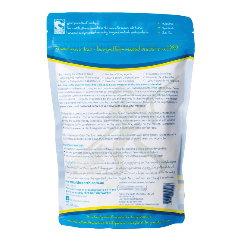 Salt Of The Earth Celtic Sea Salt, Fine 650g