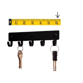 The Metal Peddler Farm Tractor with Farmer Key Rack Holder for Wall - 6 inch Wide - Made in USA; Farmhouse Decor