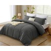CozyLux Queen Comforter Set - Dark Grey Comforter Queen Size,