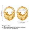FILMOON Geometric Round Drop Dangle Earrings for Women 18K Statement