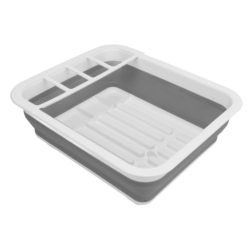 Collapsible Dish Drying Rack Space Saving Foldable Portable Dinnerware Drainer