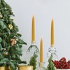 Natural Beeswax Taper Candles, DEYBBY Smokeless and Dripless Beeswax Candles,