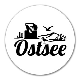 Huuraa Aufkleber Ostsee Strandmotiv Geschenk 10cm Sticker Ostsee Geschenkidee