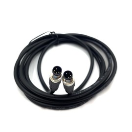 bayzconn M8 4-Pin Male Plug to Male Plug Cable, A Code Straight Moulded Cable Male to Male Aviation Sensor Electric PVC Cable 30V 3A DC Industrial Shaped Cable 2 Metres