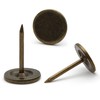 Jiozermi 100 Pcs Bronze Flat Head Thumb Tacks, 0.43'' Upholstery