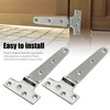 Zreneyfex 2 Pack Heavy Duty Marine Grade T Hinges (6''
