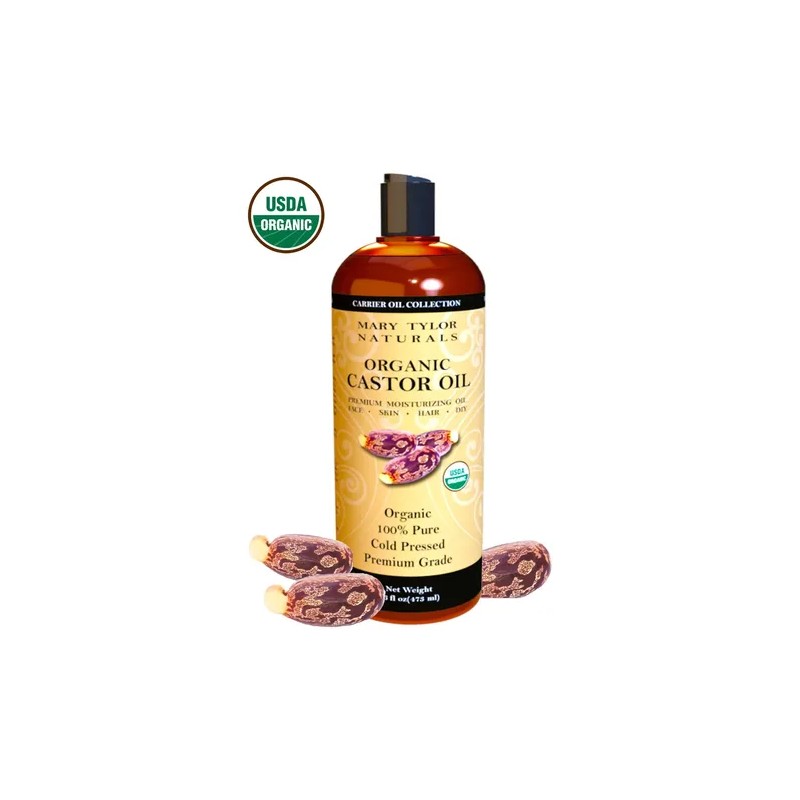Aceite De Ricino Orgánico De 473 Ml (16 Oz) Certificado