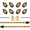 AMBER 8 POD 2 STRIP LED Universal Motorcycle Accent Neon