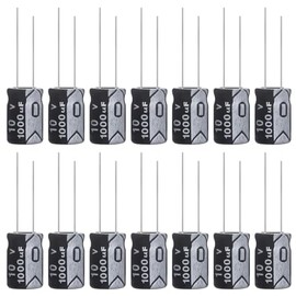 ALLECIN Capacitors 1000uF 10V Elkos Capacitor 1000µF 10Volt Aluminium Electrolytic Capacitor 8x12MM Electrolytic Capacitors 1000uF MFD 105°C (Pack of 15)
