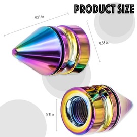 MEAJOO 4PCS Colorful Spike Style Tire Valve Stem Caps, Aluminum Alloy Wheel Tire Valve Stem, Universal Dustproof Tire Valve Stem Covers for Cars, SUV, Trucks, Motorcycles, Bicycles