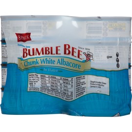 Bumble Bee Chunk White Albacore Tuna in Water, 5 oz Cans (Pack of 48) - Wild Caught Tuna - 26g Protein per Serving - Non-GMO Project Verified, Gluten Free, Kosher - Great for Tuna Salad and Recipes