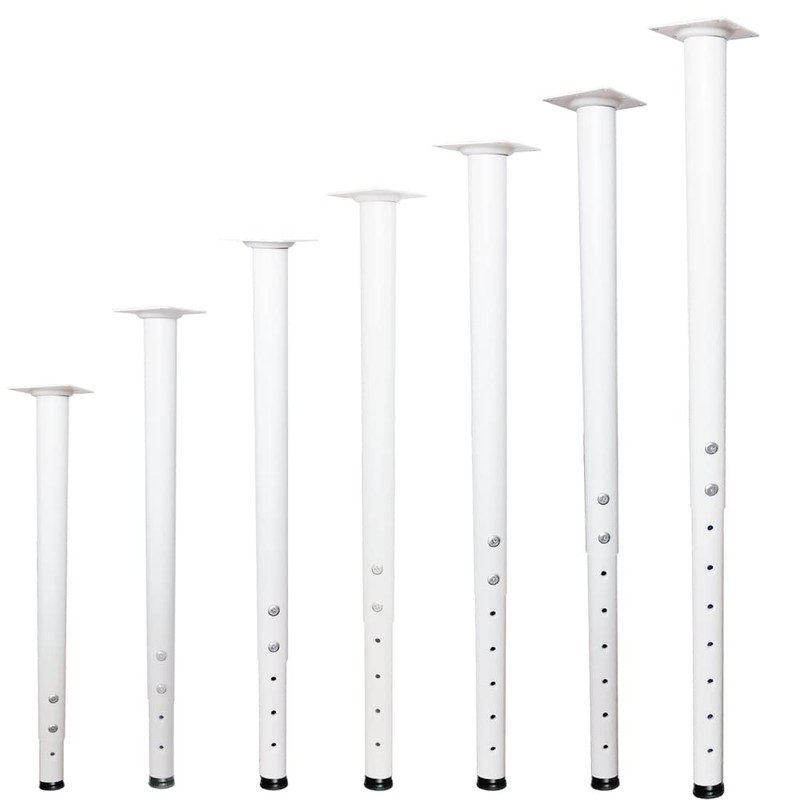 Jahof Adjustable Table Legs 22-36 inch (55-90cm), Metal Desk Legs
