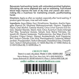 Mario Badescu Crema de manos de frutas y vitamina A - Loción de manos ligera para piel seca - Hidratante con alfa hidroxiácidos para una piel más suav