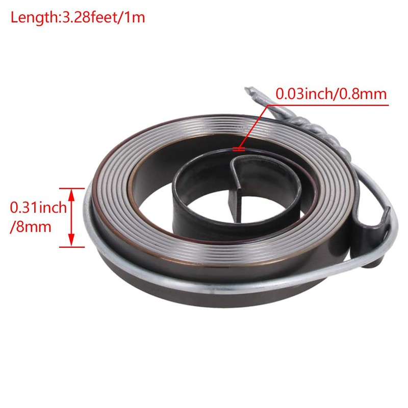 MroMax 42x8x0.8mm Drill Press Return Spring, Quill Spring Feed Return