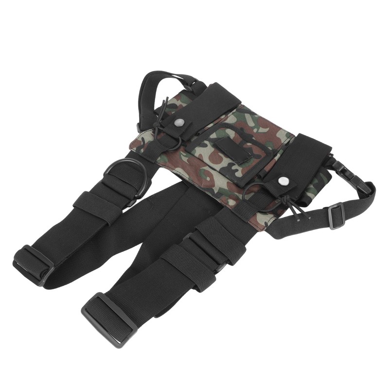 Radio Chest Harness 2 Pockets Oxford Cloth Adjustable Vest Rig