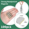 Jewan Jewan 100 Stück Neodym Magnete Extra Stark, 8x1mm Mini