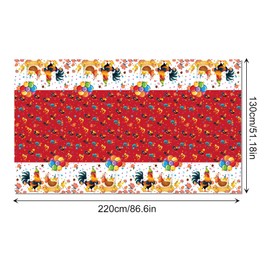 MOZUI 2-Pack Chicken Party Tablecloth Watercolor Rooster Disposable Tablecloths - 54x87 Inch Farm Chick Theme Table Covers Rustic Farm Themed Decor for Camping, BBQs & Outdoor Celebrations