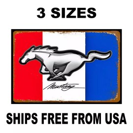 TBA Wholesale Mustang Sticker Sign Ford Vintage Replica American Classic Vinyl  Decal - 4 X 2.5 INCHES