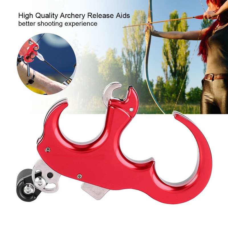 Archery Arrow Release Aids Finger Grip Caliper for Compound Hunting