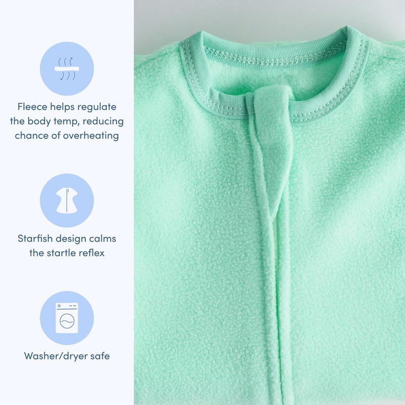SleepingBaby Zipadee-Zip Fleece Transition Swaddle - Arms-Out Wearable Blanket for