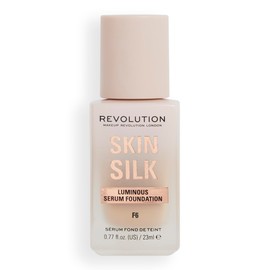 Makeup Revolution, Skin Silk Serum Foundation, Light to Medium Coverage, Contains Hyaluronic Acid, F6, 23ml