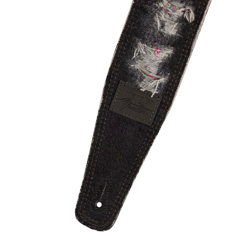 Fender x Wrangler Ripped Denim Strap, Black