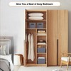 Ohmlove 4 Packs Storage Bins with Bamboo Lids - Plastic