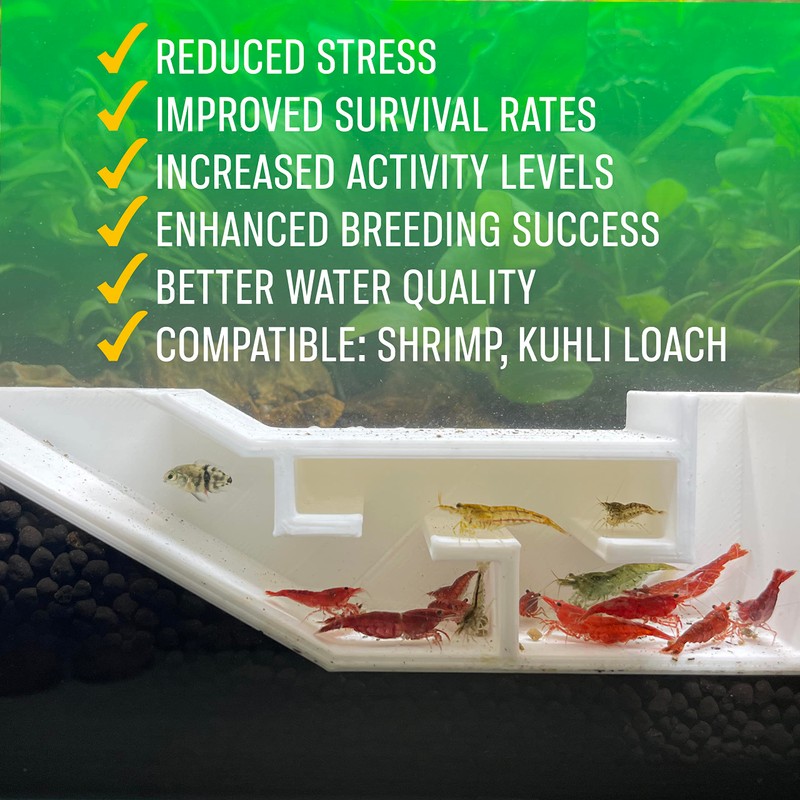 3DAquaticSolutions Aquarium Shrimp Party Tunnel, Includes Exquisite VIP Room and