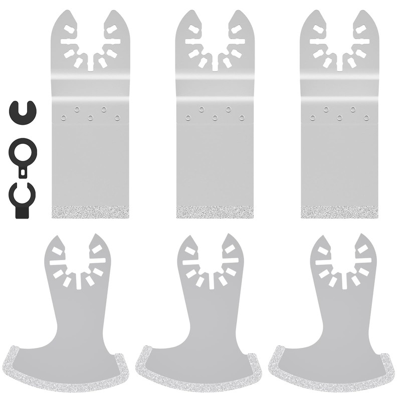 6Pcs Diamond Oscillating Tool Blade Set Multifunctional Diamond Multitool Blades