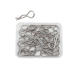 35pcs Cotter Pins, R Clips Hardware Pins, Spring Fasteners Hitch Pin, for Trailer Locking, Trailer Clamps, Lawn Mowers, Trucks, Mechanics, R Clips Cotter Pin - M1.6x28mm