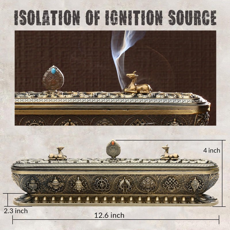 Incense Holder for Sticks Incense Burner with Ash Catcher Incense