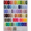 1+1 one-color handmade nail tips, pedi tips - Almond S