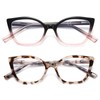 LKEYE Cat Eye Reading Glasses Women Blue Light Cute Computer
