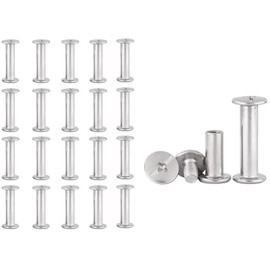 20 Kits of Stainless Steel Rivets For M4,Binding Screws,Slotted Cross Head Screw Posts Studs,Chicago Screw Posts,Rivet Chicago Binding Screws for DIY 4mm