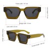 JCTAIFOO Vintage Rectangle Sunglasses for Women Men Retro Rectangular Chunky