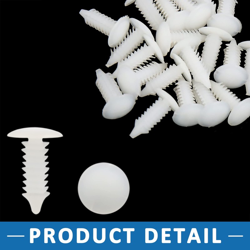 A ABSOPRO Car Clips Rivets 6.5mm Hole Dia Fastener Plastic
