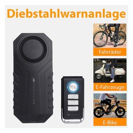 VisorTech Car Alarm System: Ultra Compact Anti-Theft Alarm for Car and Bicycle with 113 dB (E-bike Alarm System, Car Alarm Systems)