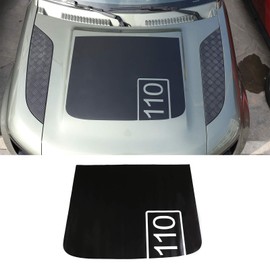 CHEYA Car Exterior Air Vent Outlet Exterior Hood Decoration Stickers Decal Emblem for Land Rover Defender 110 90 2020 2021 2022 2023 (Landrover Defender 110 Accessories, Black)