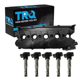 TRQ Ignition Kit Ignition Coil Valve Cover Compatible with 2013-2014 Volkswagen Beetle 2010-2014 Golf 2005-2014 Jetta 2012-2014 Passat 2006-2009 Rabbit