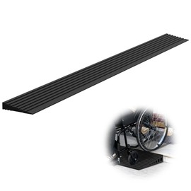 XARILK Door Threshold Ramp Made of Natural Rubber (90 x 7.8 x 1.5 cm), 1000 kg Load Capacity, Non-Slip, Can be Adjusted and Cuttable for Wheelchair, Scooter, Sweeping Robots, Bathroom