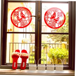 Homoyoyo 4pcs Vintage Burlap Flower Girl Baskets for Weddings - Rustic Hessian Confetti Holder Buckets - for Wedding Ceremony Christmas Parties and Showers